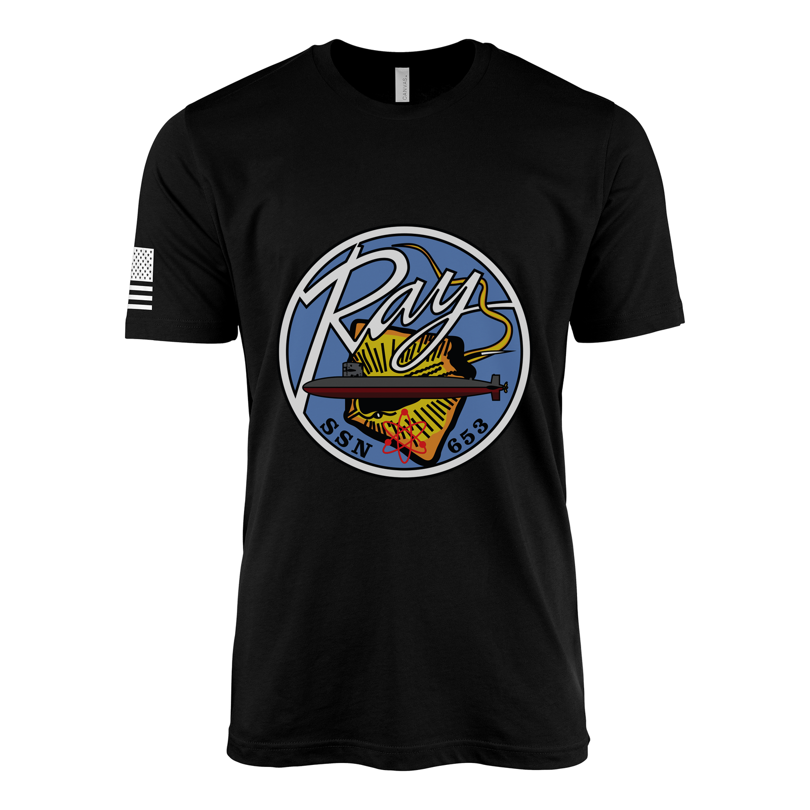 USS Ray (SSN-653) Submarine T-Shirt Tactically Acquired Black L