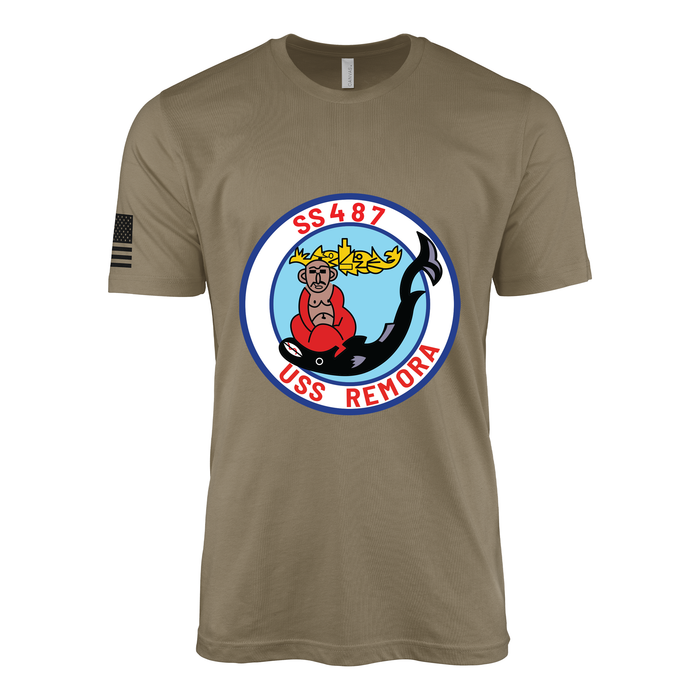 USS Remora (SS-487) Submarine T-Shirt Tactically Acquired Coyote Brown S