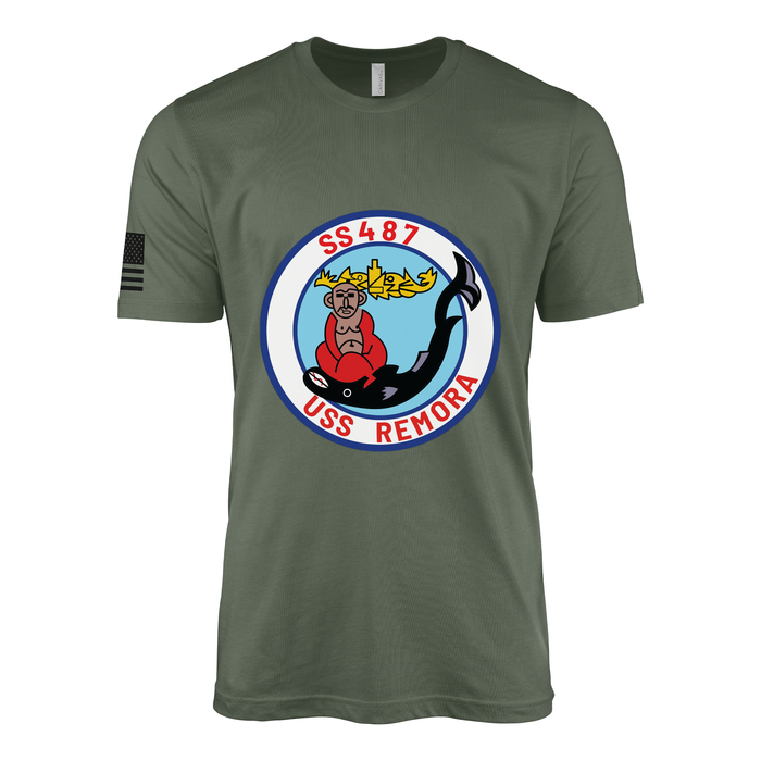 USS Remora (SS-487) Submarine T-Shirt Tactically Acquired Military Green L