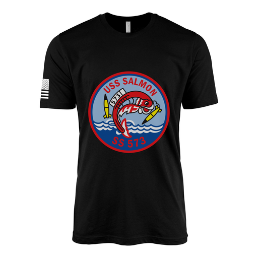USS Salmon (SS-573) Submarine T-Shirt Tactically Acquired Black M