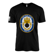 USS San Juan (SSN-751) Submarine T-Shirt Tactically Acquired Black L