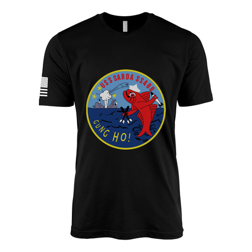 USS Sarda (SS-488) Submarine T-Shirt Tactically Acquired Black M