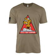 USS Sea Leopard (SS-483) Submarine T-Shirt Tactically Acquired Coyote Brown S