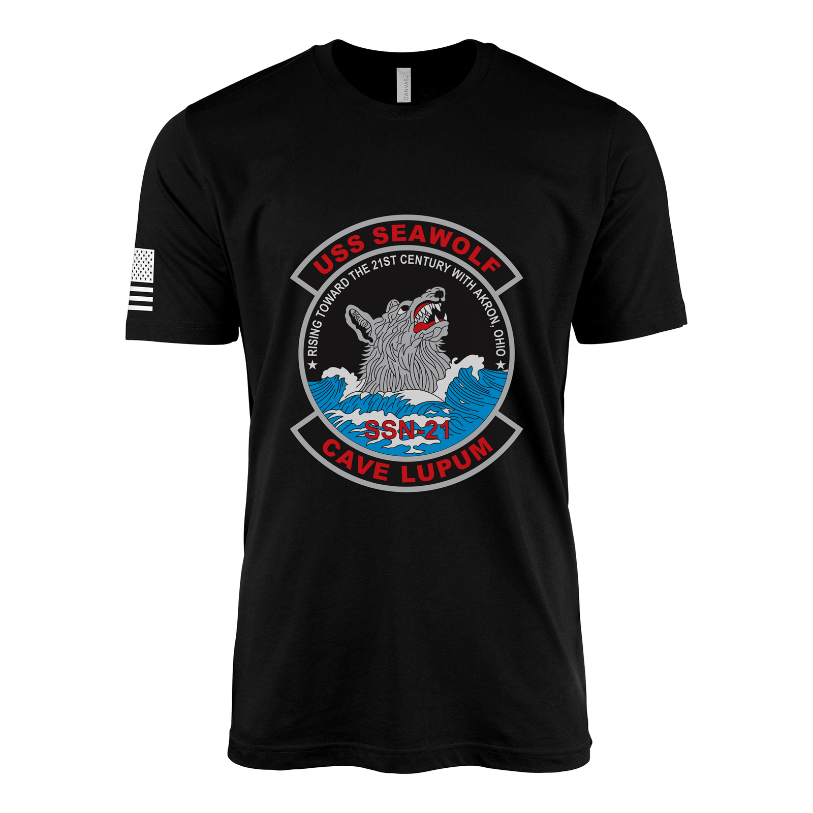 USS Seawolf (SSN-21) Submarine T-Shirt Tactically Acquired Black L