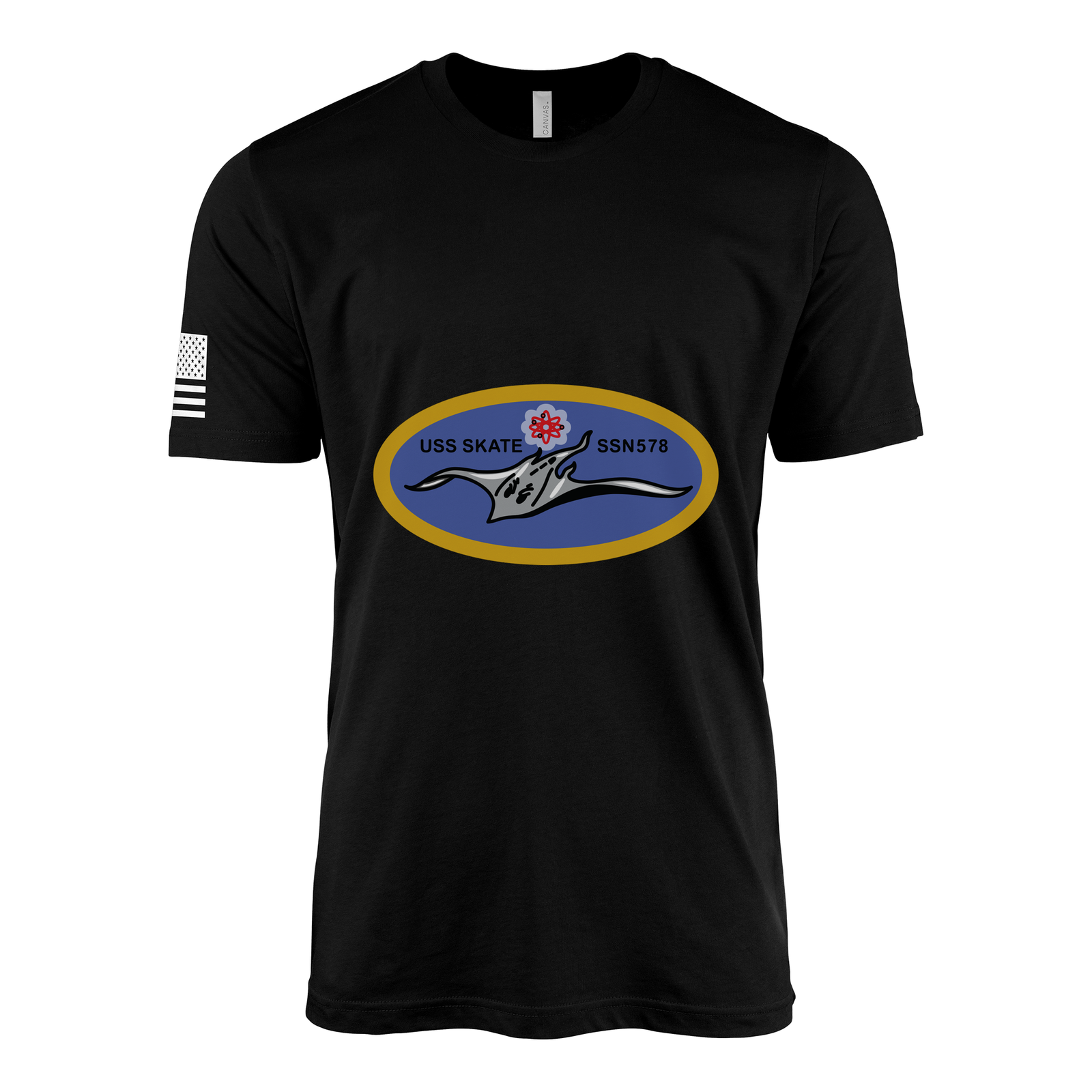 USS Skate (SSN-578) Submarine T-Shirt Tactically Acquired Black M