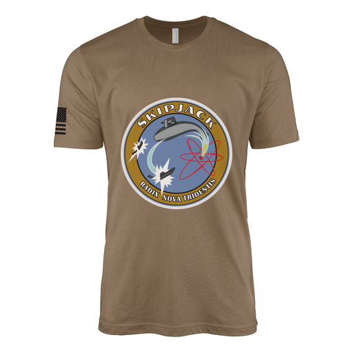 USS Skipjack (SSN-585) Submarine T-Shirt Tactically Acquired Woodland Brown M