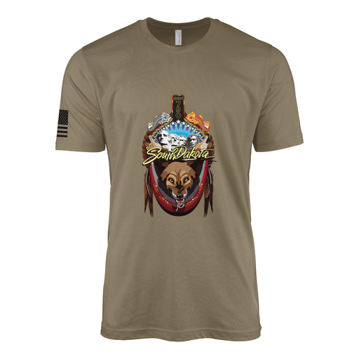 USS South Dakota (SSN-790) Submarine T-Shirt Tactically Acquired Coyote Brown S