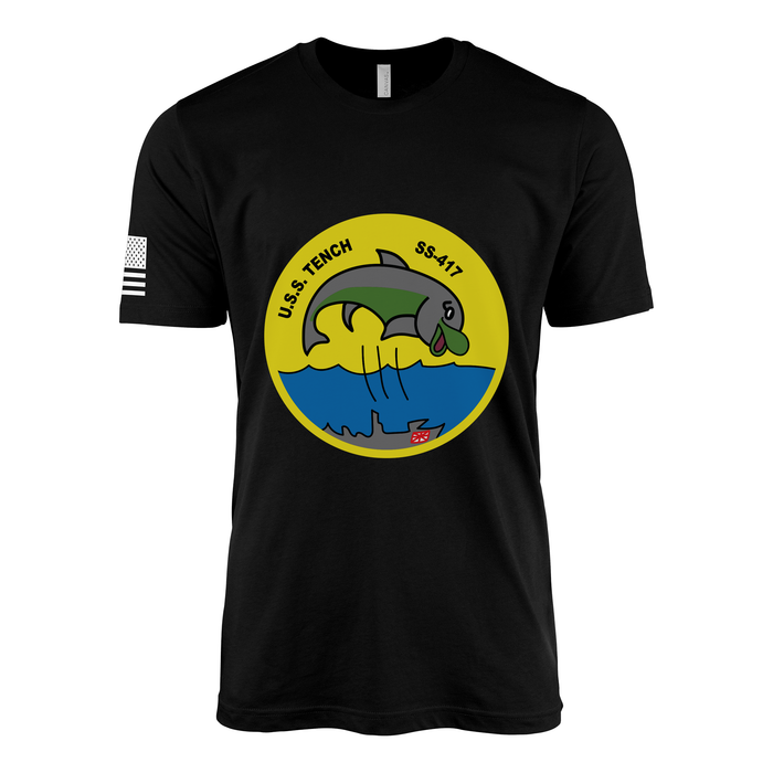USS Tench (SS-417) Submarine T-Shirt Tactically Acquired Black M