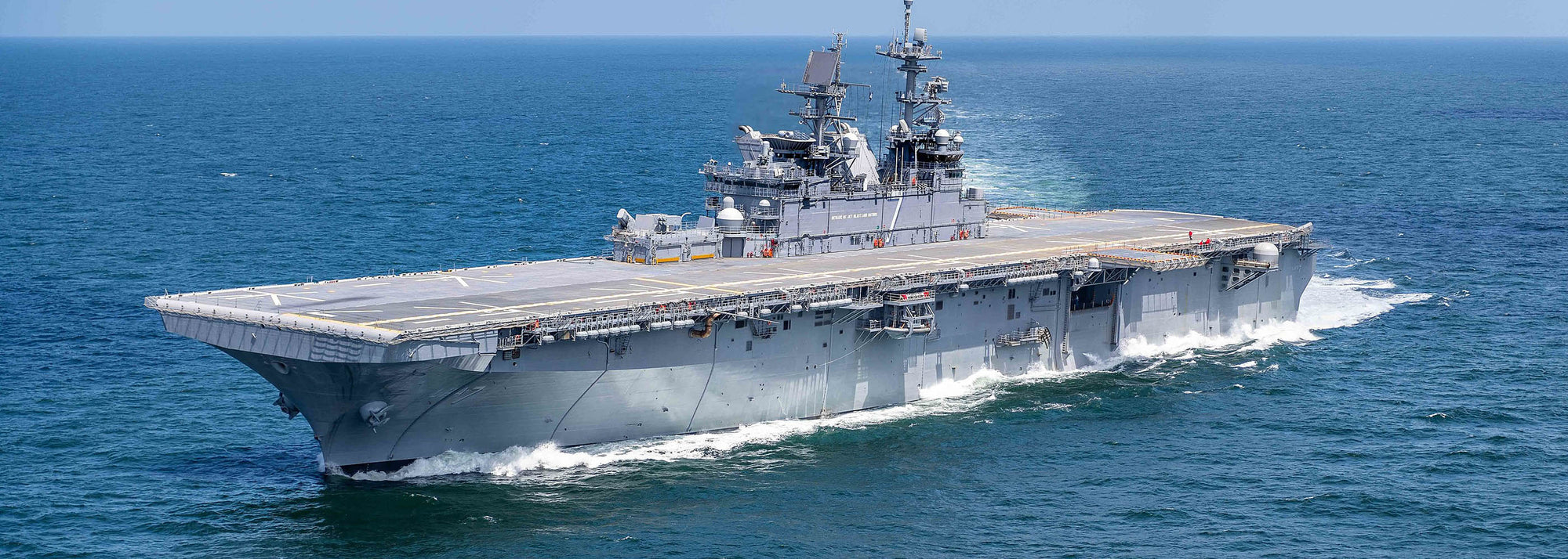 USS Tripoli (LHA-7) underway in the Gulf of Mexico in July 2019