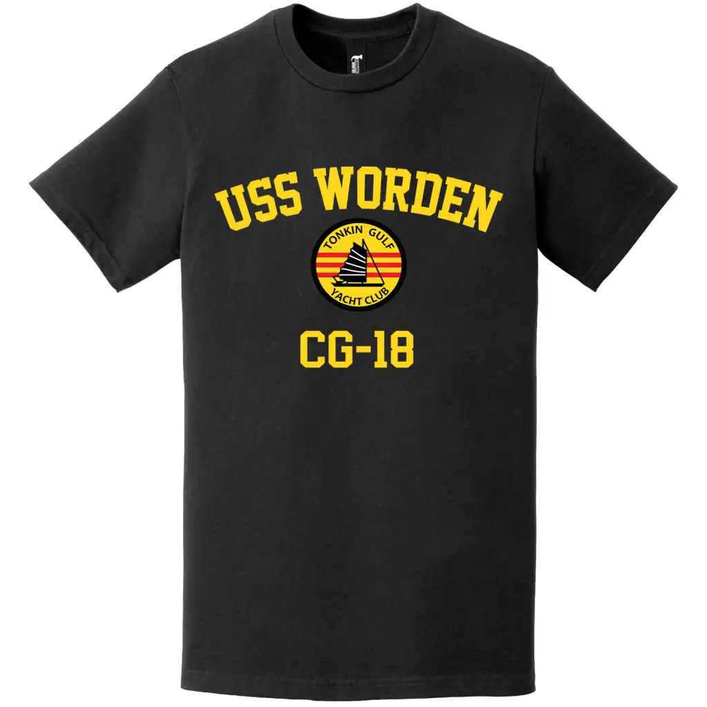 USS Worden (CG-18) Tonkin Gulf Yacht Club T-Shirt Tactically Acquired   