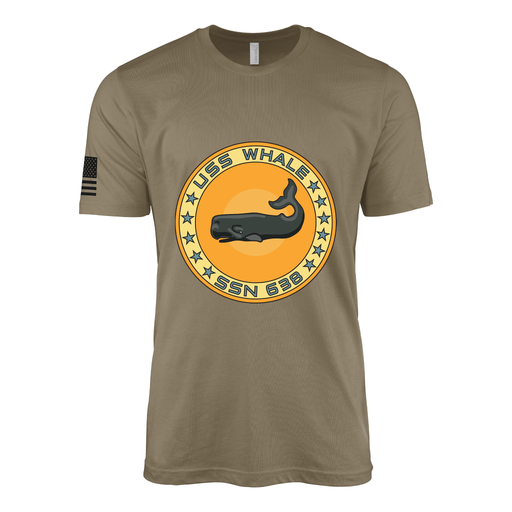 USS Whale (SSN-638) Submarine T-Shirt Tactically Acquired Coyote Brown S