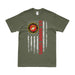 Patriotic U.S. Marine Corps American Flag T-Shirt Tactically Acquired Small Military Green 