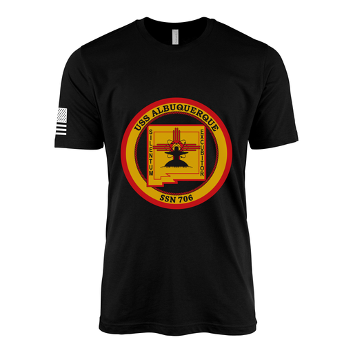 USS Albuquerque (SSN-706) Submarine T-Shirt Tactically Acquired Black M