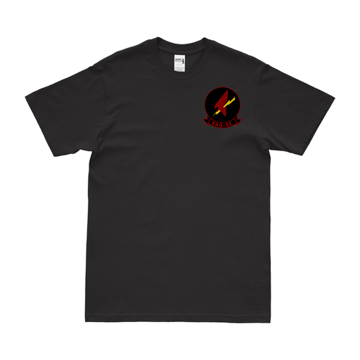 Electronic Attack Squadron 33 (VAQ-33) Left Chest T-Shirt Tactically Acquired Black Small 