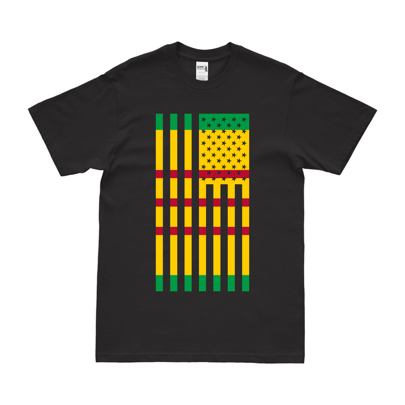 Patriotic Vietnam Veteran American Flag T-Shirt