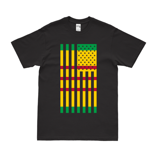 Patriotic Vietnam Veteran American Flag T-Shirt Tactically Acquired Small Black 