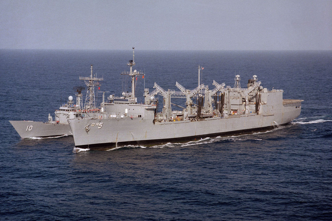 USS Wabash refueling USS Duncan 1984
