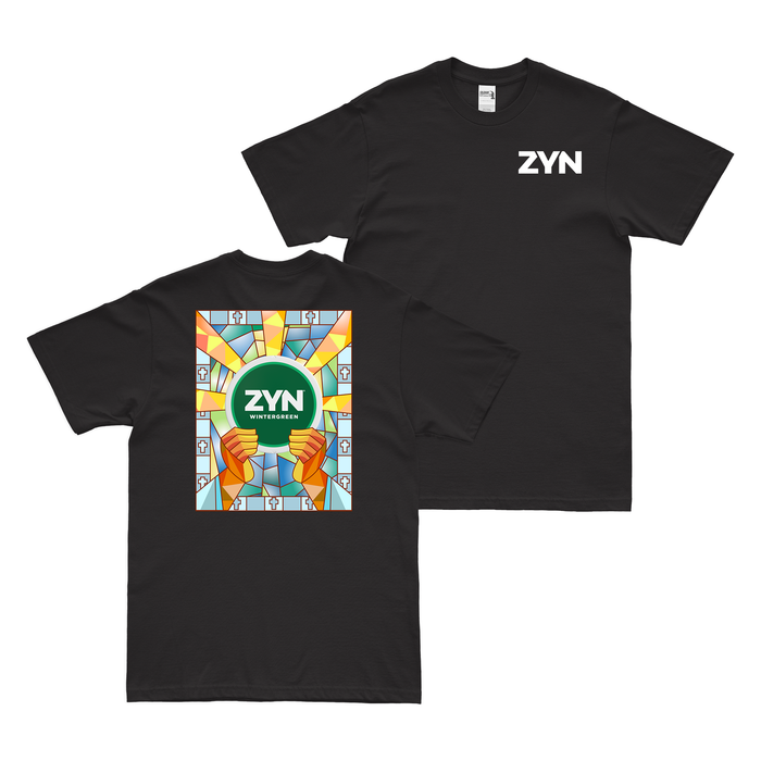 Forgive Me Father For I Have Zynned - Zyn Flavors Parody Funny T-Shirt Tactically Acquired Black Wintergreen Small