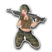 Yesi Pin-Up Girl x 240 Bravo Machine Gun Vinyl Sticker – 4" x 4" Tactically Acquired