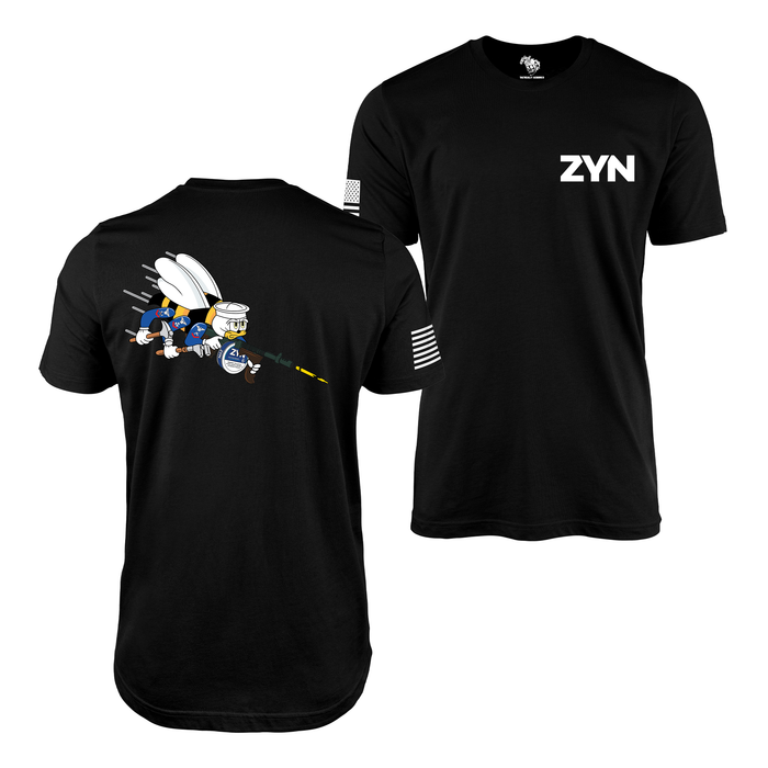 Zyn U.S. Navy Seabees T-Shirt Tactically Acquired Black Small Peppermint