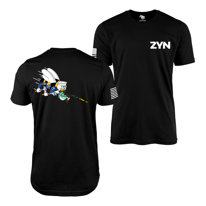Zyn U.S. Navy Seabees T-Shirt Tactically Acquired Black Small Spearmint
