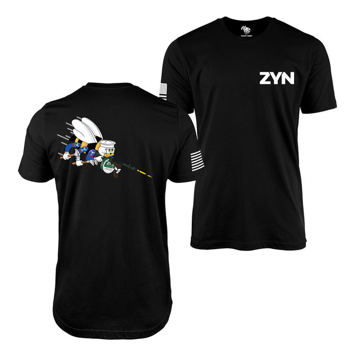 Zyn U.S. Navy Seabees T-Shirt Tactically Acquired Black Small Wintergreen