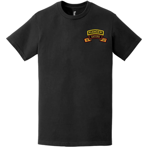 A Co 2-327 Infantry Regiment "Gators" Ranger Tab Left Chest T-Shirt Tactically Acquired   