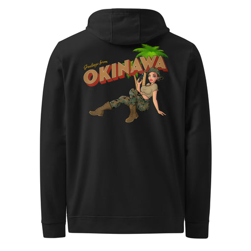 Greetings From Okinawa USMC Pin-Up Girl Yesi Adidas® Fleece Hoodie Tactically Acquired