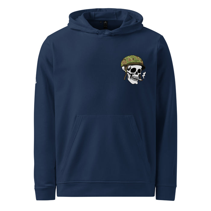 Greetings From Okinawa USMC Pin-Up Girl Yesi Adidas® Fleece Hoodie Tactically Acquired Collegiate Navy S