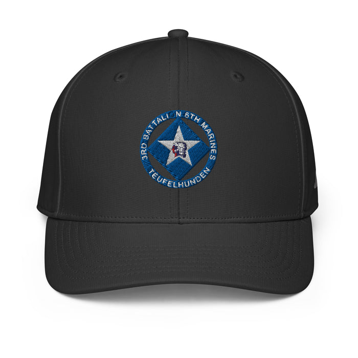 3/6 Marines Embroidered Adidas® Performance Cap Tactically Acquired Black  