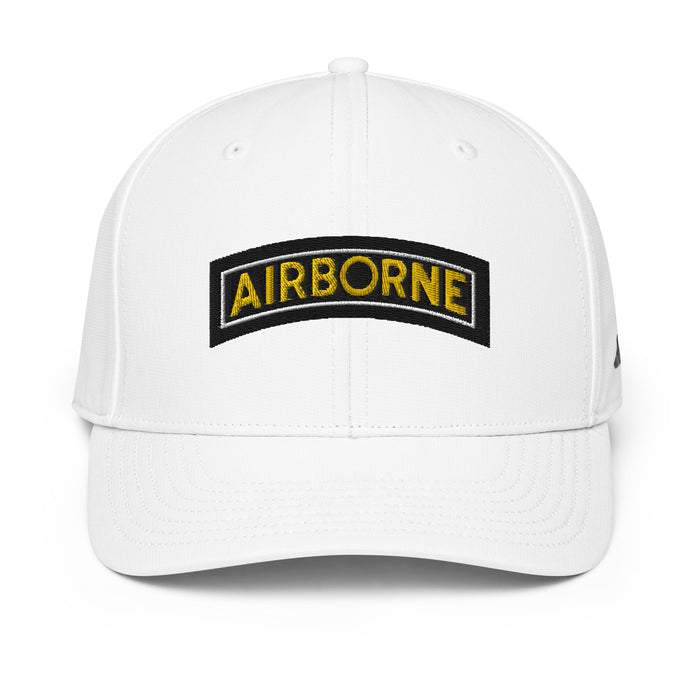 U.S. Army Airborne Tab Embroidered Adidas® Performance Cap Tactically Acquired White  