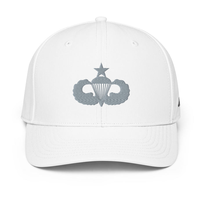 U.S. Army Senior Parachutist Badge Embroidered Adidas® Paratrooper Performance Cap Tactically Acquired White  