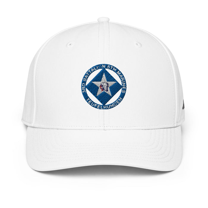 3/6 Marines Embroidered Adidas® Performance Cap Tactically Acquired White  