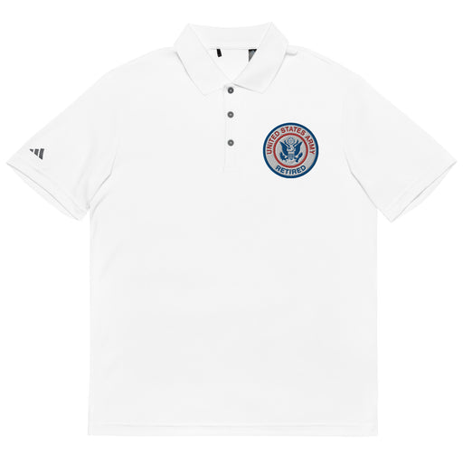 U.S. Army Retired Embroidered Adidas® Performance Polo Shirt Tactically Acquired S  