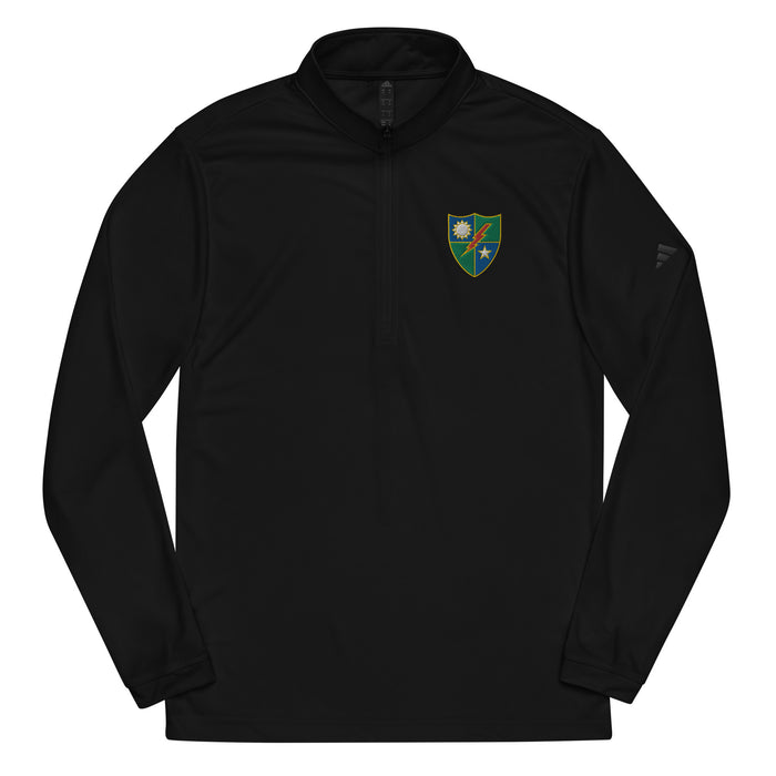 75th Ranger Regiment Embroidered Adidas® Quarter Zip Pullover Tactically Acquired Black S 