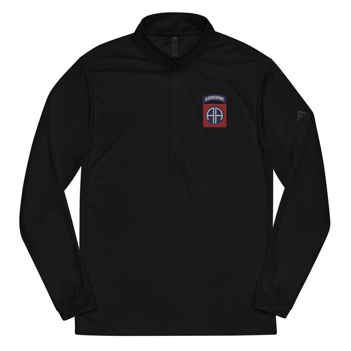 82nd Airborne Division Adidas® Quarter Zip Jacket Tactically Acquired Black S 