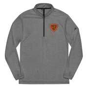 3rd Marine Division Embroidered Adidas® Quarter Zip Pullover Tactically Acquired Black Heather S 