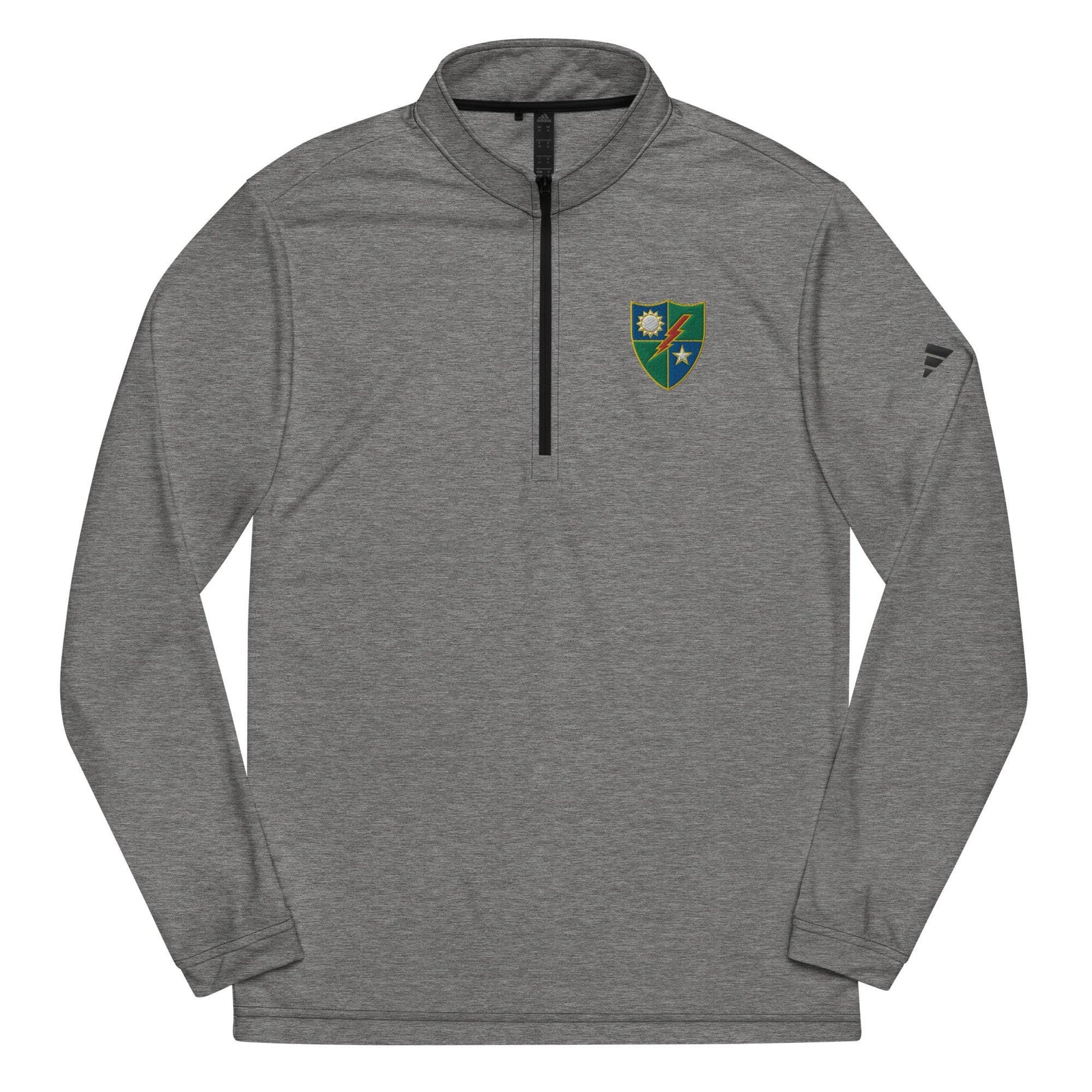 75th Ranger Regiment Embroidered Adidas® Quarter Zip Pullover Tactically Acquired Black Heather S 