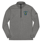 U.S. Army Special Forces Embroidered Adidas® Quarter Zip Pullover Tactically Acquired Black Heather S 