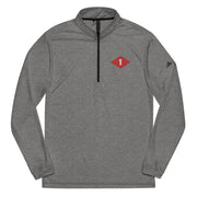 NMCB-1 Beep Embroidered Adidas® Quarter Zip Pullover Tactically Acquired Black Heather S 