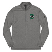 491st Bomb Group Embroidered Adidas® Quarter Zip Pullover Tactically Acquired Black Heather S 