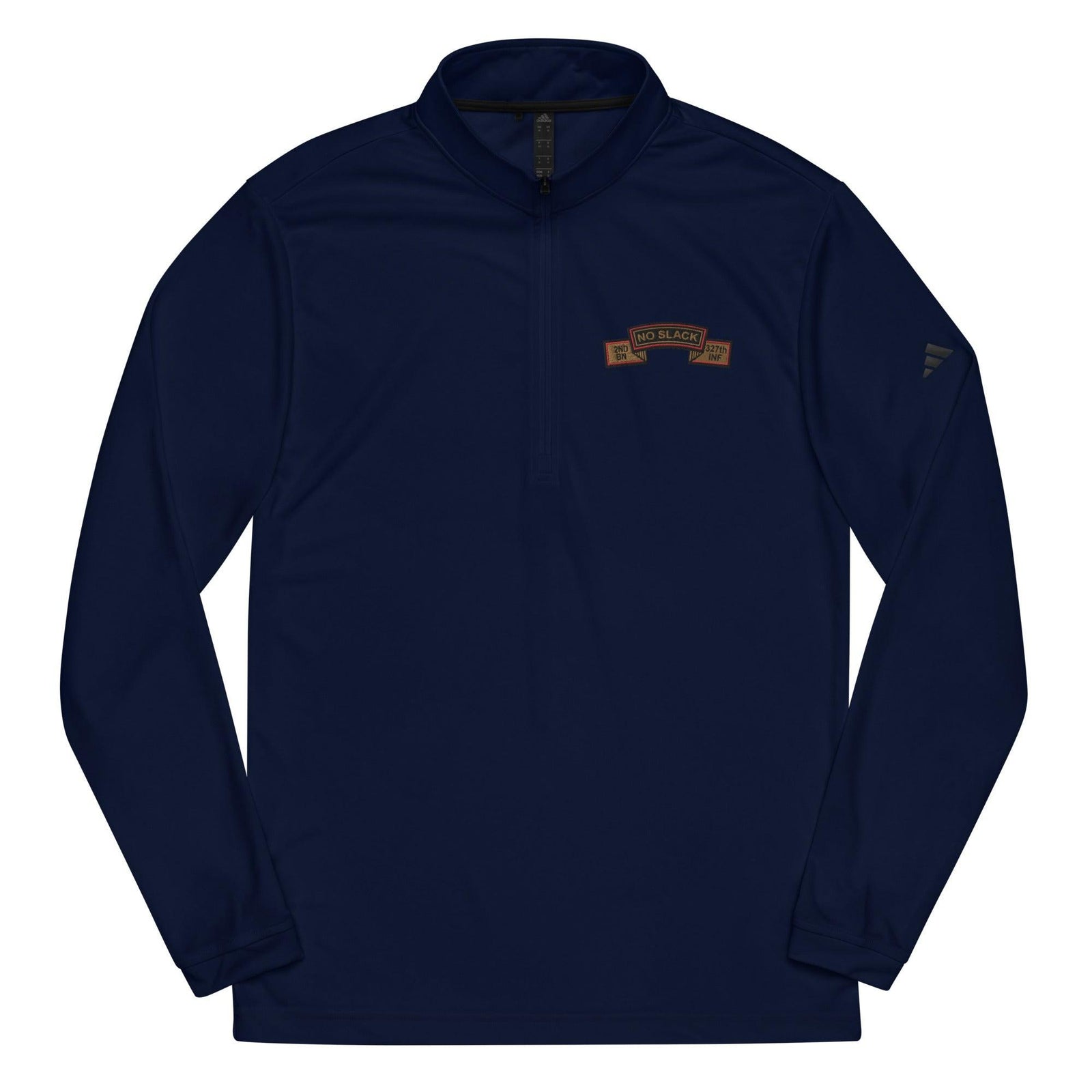 2-327 Infantry Embroidered Adidas® Quarter Zip Pullover Tactically Acquired Collegiate Navy S 