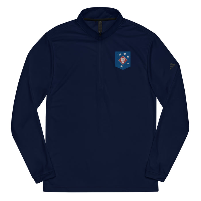 Marine Raiders Embroidered Adidas® Quarter Zip Pullover Tactically Acquired Collegiate Navy S 