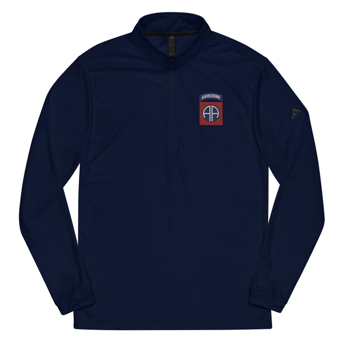 82nd Airborne Division Adidas® Quarter Zip Jacket Tactically Acquired Collegiate Navy S 