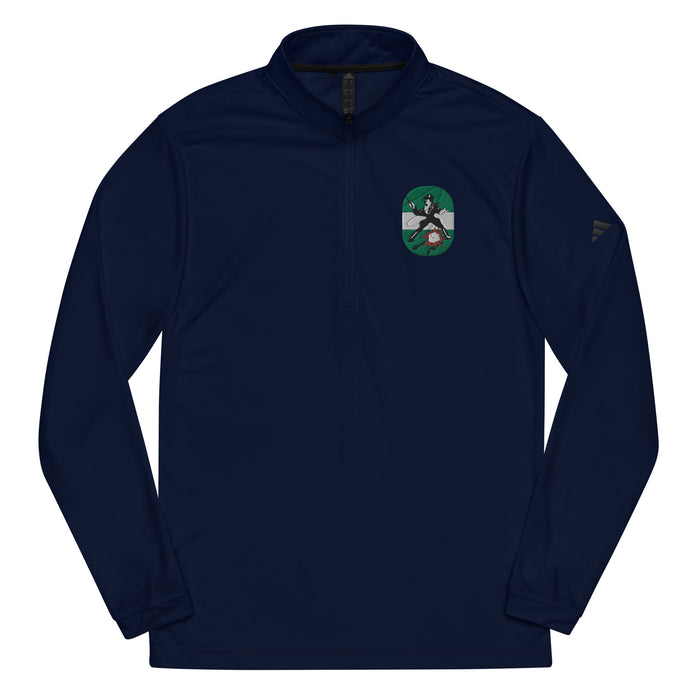 491st Bomb Group Embroidered Adidas® Quarter Zip Pullover Tactically Acquired Collegiate Navy S 