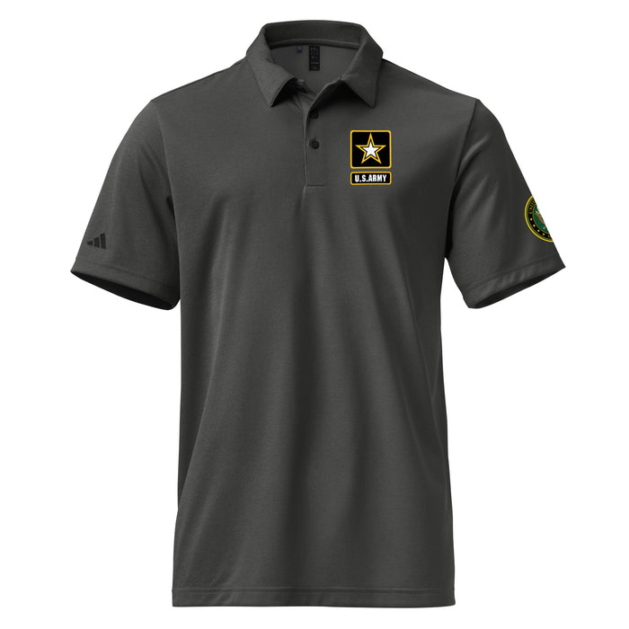 U.S. Army Branch Emblem Adidas® Polo Shirt Tactically Acquired Black Melange S 