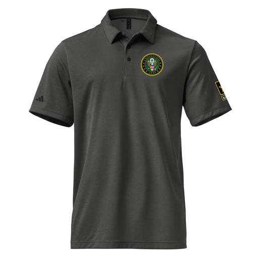 U.S. Army Branch Seal Adidas® Polo Shirt Tactically Acquired Black Melange S 