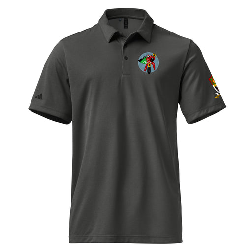 749th Bombardment Squadron Adidas® Unisex Space-Dyed Polo Tactically Acquired Black Melange S 