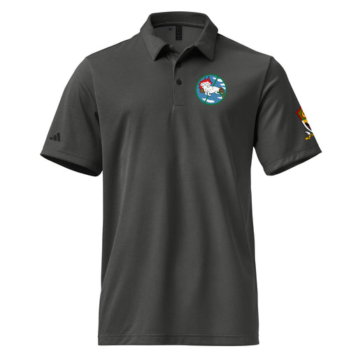 751st Bombardment Squadron Adidas® Unisex Space-Dyed Polo Tactically Acquired Black Melange S 