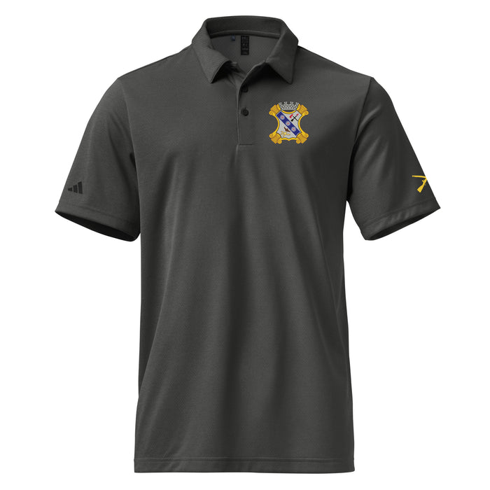 8th Infantry Regiment Adidas® Space-Dyed Polo Tactically Acquired Black Melange S 